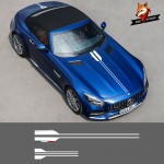 Car Accessories Hood Decals Stripe Vinyl Car Styling Head Sticker for Mercedes Benz AMG A C E G Concept Coupe CLS E53 Estate